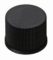   LLG-Screw cap N 13, PP, black, closed top, Silicone white/PTFE red, Hardness: 55° shore A, Thickness 1.3 mm, pack of 100