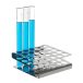   Test tube stands Z-shape f. glas diam. 13mm, type 5x5, 18/10 stainless