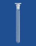   Test tube NS 14/23, 220x17 mm 25 ml, with graound joint and NS bush and Poly Stopper, graduated