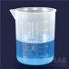   Beaker 100ml, low form, PP 50x70mm, with spout, embossed scale