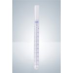   Test tubes 25 : 0.5 ml, ground joint, PE-stopper, blue, graduated