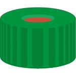   Screw-cap N 9, PP hole, red Rubber/FEP colour less, hardness: 40° shore A, septa thickness: 1,0mm, pack of 100