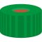   Screw-cap N 9, PP hole, red Rubber/FEP colour less, hardness: 40° shore A, septa thickness: 1,0mm, pack of 100