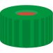   Screw-cap N 9, PP hole, red Rubber/FEP colour less, hardness: 40° shore A, septa thickness: 1,0mm, pack of 100