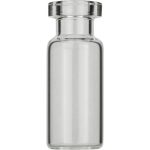   Macherey-NCombi pack with rool-rim bottles N11 and aluminium flange cap N 11, silver, with hole, natural caoutchouc.Butyl