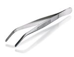 Tweezers 130mm, curved/blunt steel nickelplated