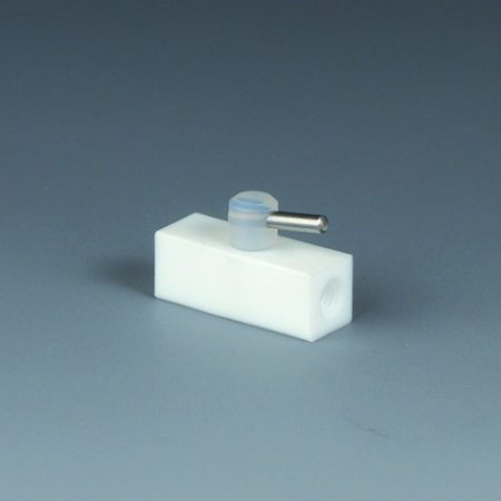 "Mini 3 way stopcock UNF 1/4"" 28 G, for   0,8x1,6 mm, PTFE"
