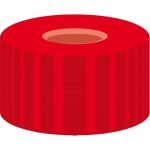   Screw-cap N 9, PP, red hole red rubber/FEP colourless, hardness 40° shore A, septa thickn.: 1,0mm, pack of 100