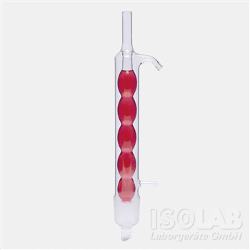 ISOLAB Laborgeräte Allihn condenser for Soxhlet for extractor 100.250 ml, NS 45.40, glass olive, boro 3.3