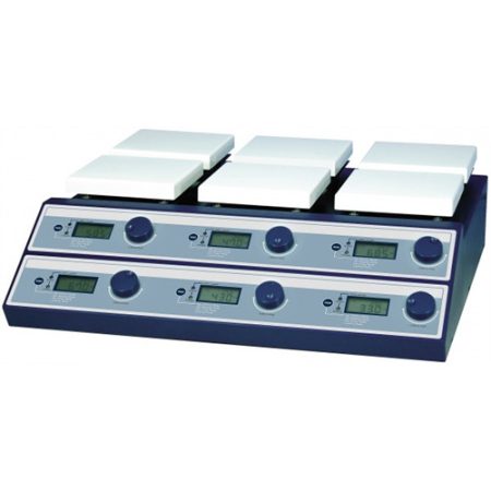 Multi Hotplate stirrer SMHS-6 6 hotplates, 140x140mm up to 350°C