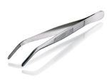 Forceps 115mm blunt/curved stainless steel