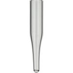   Insert 0.2 ml f.wide opening o.d.:6 mm,outer height:31 mm clear, conical, 15 mm tip, silanized, pack of 100