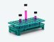   Tube rack, blue with silicone grips for 50 tubes 15/16 mm dia.