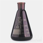   Erlenmeyer flask 500 ml, amber glass NS 29/32, borosilicate glass 3.3