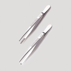 LLG-Forceps 145 mm, blunt/straight general use, stainless steel