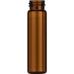   Thread bottle N15 8 ml O.D.: 16.6 mm, height 61 mm, amber, flat bottom, pack of 100 pcs.