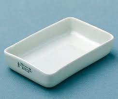 Exhaust steam basin 100 mm ? porcellaine hals deep form B, DIN 12903, numbered 1-3, pack of 3