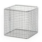   Wire baskets, angular 120x120x120 mm stainless steel 18/10 E-POLI mesh 8x8x1mm