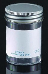 LLG-Sample containers 60ml, PS PS with metal flowed sterile, seal inert liner cap,pack of 60