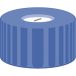   Screw caps N 9, lightblue sealing discs: silicone rubber white/PTFE blue, slitted, pack of 100