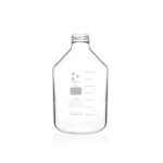   Laboratory bottle GLS80, 10 ltr. wide neck, clear, thick walls, w/o screw-cap and pourring ring