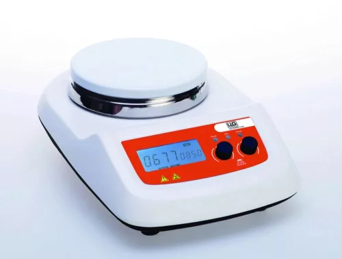 LLG-uniSTIRRER 5 pro, fűtőkeverő PT 1000-rel, tartórúddal és szorítóval, EU-csatlakozóval