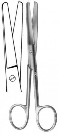 Scissors 145 mm, curved, sharp/sharp standard