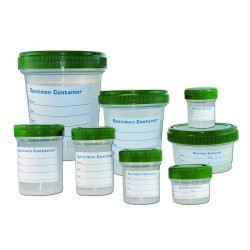 LLG-Sample containers 60ml, PP with HDPE-screw cap and plain label, pack of 500