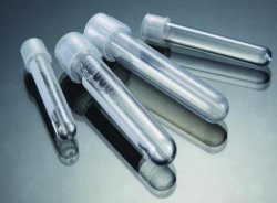 LLG-Test and centrifuge tubes 4m, (500) 75x12mm, PS, with dual-position-cap, round bottom, graduated, with plain label,