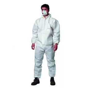   LLG-Overall tritex® pro, PE/PP SMS, fehér, antisztatikus, kapucnival, egyenként csomagolva, 5 + 6 típus, III. kategória, 6-os (XXXL) méret, 5-ös csomag