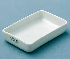 Exhaust steam basin 100 mm ? porcellaine hals deep form B, DIN 12903, numbered 1-50, pack of 50