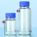   Wide-mouth glass bottle 1000ml, DURAN® double-walled, GLS 80, with screw cap and pouring ring PP blue