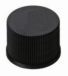   LLG-Screw caps N 10, PP, black closed Thread 10-425 Natural rubber red-orange/TEF transparency, 60°shore A, 1,3mm,pack of 100