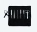   Spatuala and scissor set cons.of: powder spatula 180mm, double spatula 180mm, micro spatula spoon 180mm, double spatula
