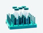   Rack for centrifuge tubes 50ml ABS, 5x5 places, with hedgehogs, blue