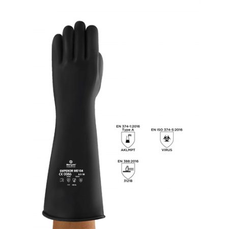 Glove AlphaTec®, size 9?/L length: 132 mm, black, pair (ex: Emperor ME104)