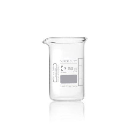 Super Duty Becher 150 ml Duran® beaker glass, high form, with division and spout