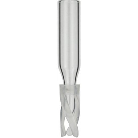 Insert 0,1ml for wide opening, O.D.:5.7 mm, outer height: 29 mm, clear, with assembled spring, silanized, pack of 100