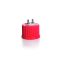   Connection Cap System GL 25 red PBT screw cap with PTFE insert and 2 ports (stainless steel)