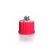   Connection cap system GL 25 red PBT screw-cap with PTFE insert and 4 ports (stainless steel)