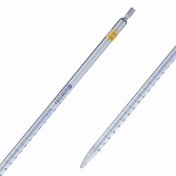 LLG-Measuring pipettes 1 ml, soda-lime glass class AS, blue grad., 360 mm pack of 10