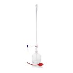   DURAN Automatic burette after pellet, 25ml conformity certified, blue imprinting, with bottle and rubber blower