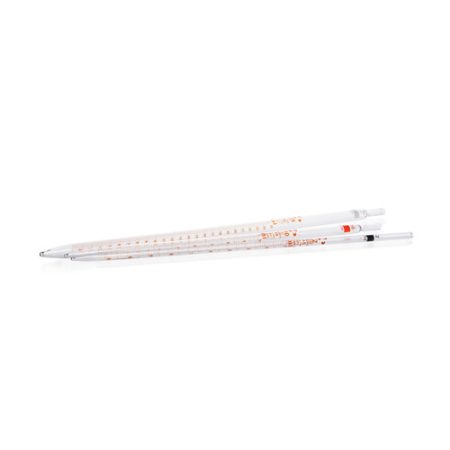 AR®-Glass graduated pipette 20ml, conf. certified amber print with amber diffusion dye, Accuracy class AS, Typ 2, pack of 6