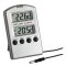   "Electron indoor / outdoor thermometer Type ""Dual-Thermo"" -50 ... + 70: 0,1 ° C PVC outdoor cable 3 m cable"