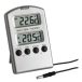   "Electron indoor / outdoor thermometer Type ""Dual-Thermo"" -50 ... + 70: 0,1 ° C PVC outdoor cable 3 m cable"