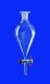   Separating funnel 50 ml, NS 19/26 Borosilicate glass 3.3, with PTFE plug, conical, brown glass