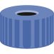   Screw cap, PP, N9 without sealing disk, blue, center hole pack of 100