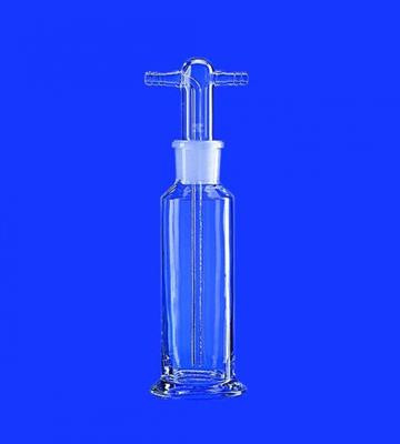 Gas washing bottle 1.000 ml n. Woodturning Filter plate Por.1, GL 14, attachment manufactured made of DURAN® tube, borosilicate glass 3.3