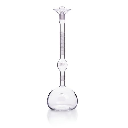 Le Chatelier bottle 24 ml class-A, for 64g samples, height 285 mm,   90 mm for fine materials (ASTM C188)