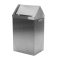   Waste bin 18/10 steel fire-resistant with swing lid, handle right and left